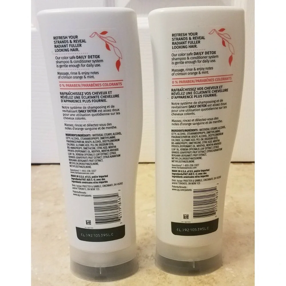 (2) Herbal Essences Daily Detox‎ Volume Conditioner Crimson Orange & Mint NEW